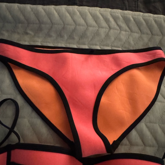 Triangl triangle neoprene bikini med lg scuba bikini orange pink - Picture 4 of 8